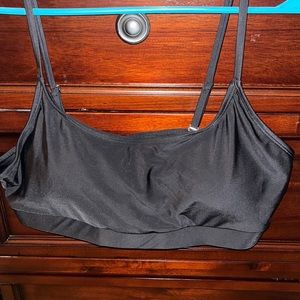 Black padded swim top